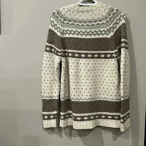 [38/M] Carroll Mixed Winter Pattern Knit  Sweater-Made in Italy - Picture 6 of 7
